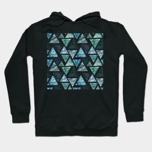 Green and Blue Triangles Hoodie